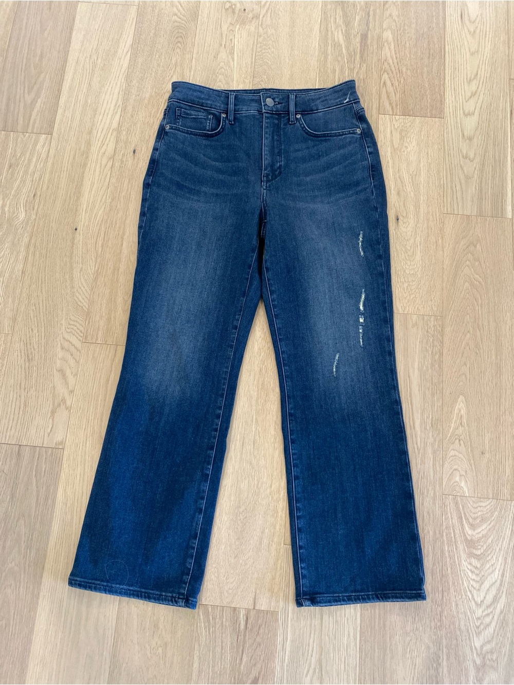 NYDJ Dark Blue Cropped Straight Leg Marilyn Style